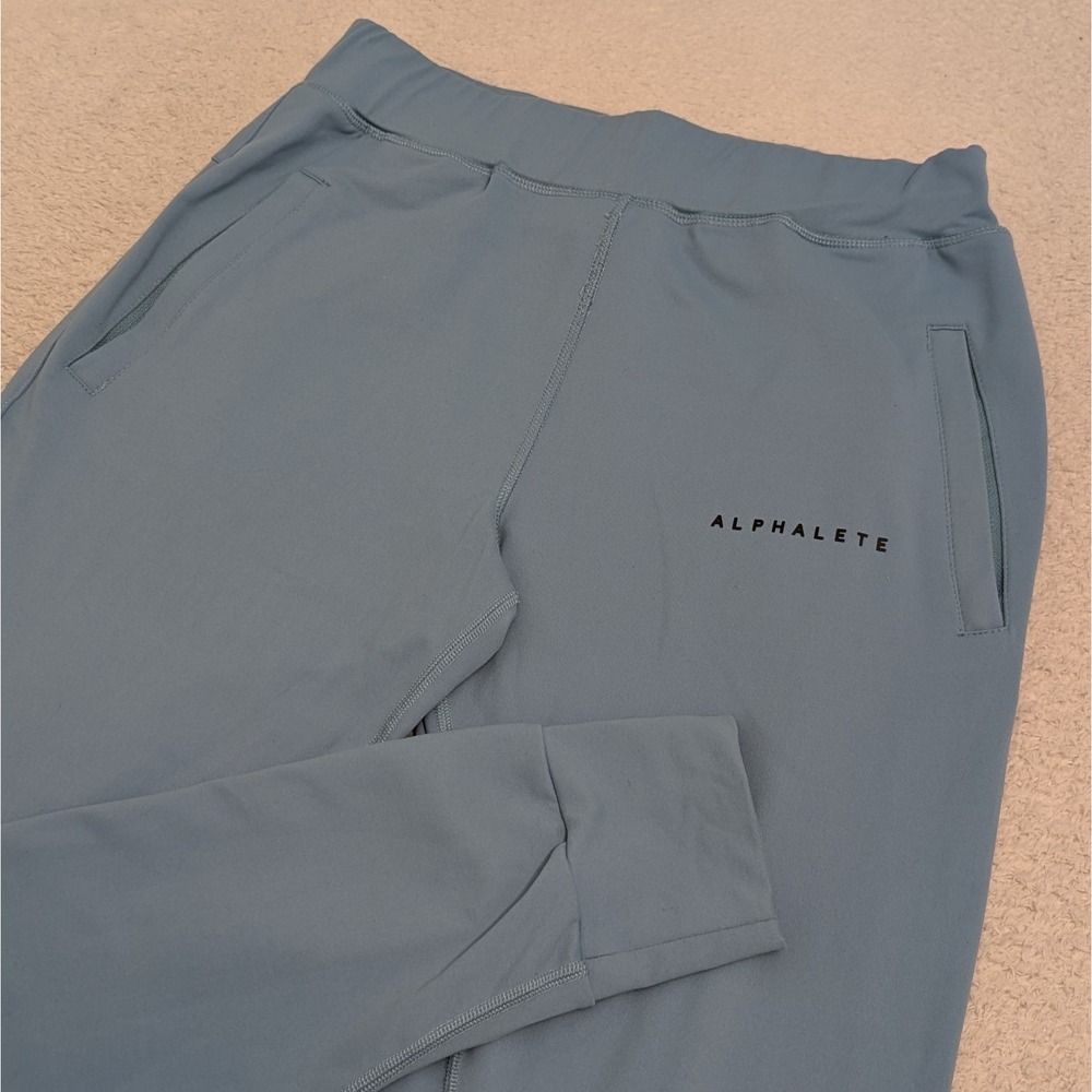 ALPHALETE Infinity Tech Pant Joggers Men's Terrain Size M Athletic Gym Blue